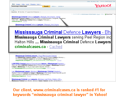 Mississauga Criminal Lawyer Ranked No. 1 in Yahoo!