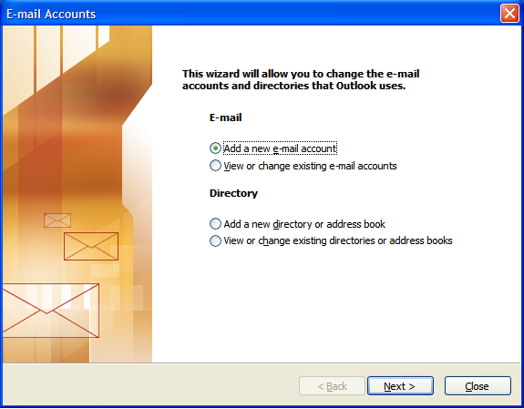 Outlook 2003 E-mail Set up - Step 2