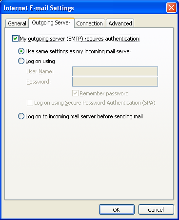 Outlook 2003 E-mail Set up - Step 5