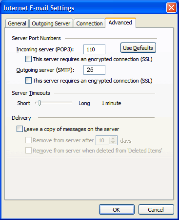 Outlook 2003 E-mail Set up - Step 6