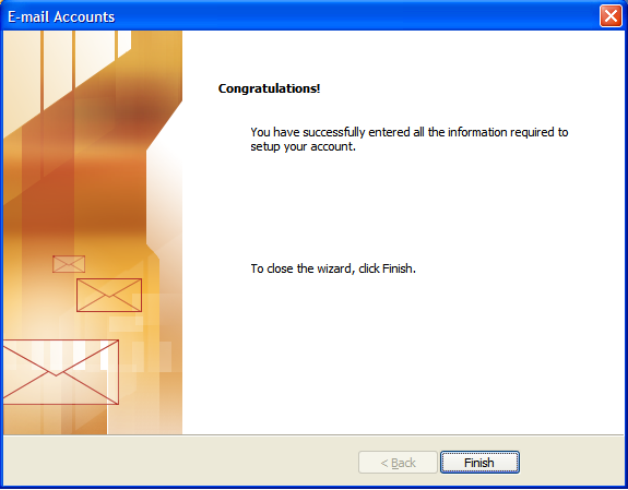 Outlook 2003 E-mail Set up - Step 7