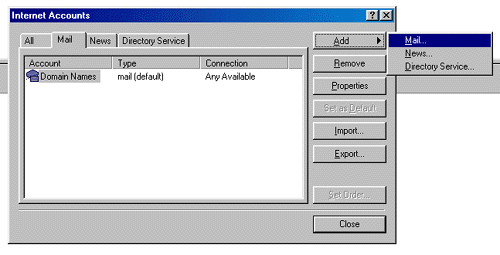 Outlook Express E-mail Set up - Step 2